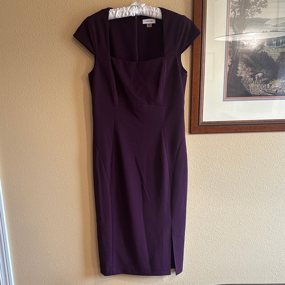 Calvin Klein Deep Purple Midi Dress